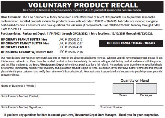 jif recall