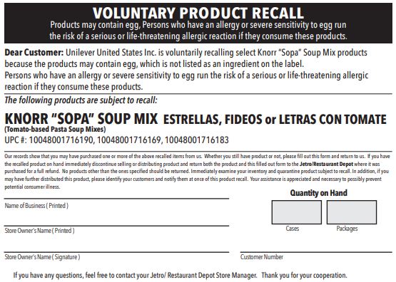 knorr recall