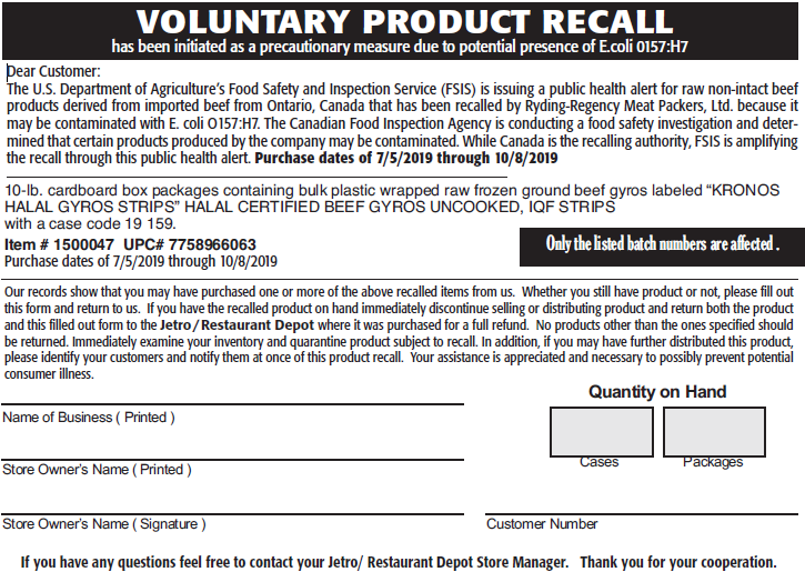 Kronos recall